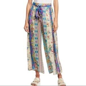 Johnny Was Multicolor Boho Wide-Leg Tie-Waist Pants